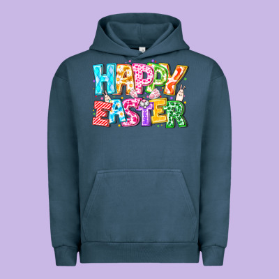 Happy Easter Urban Hoodie Designed By Cowhidedigitalart