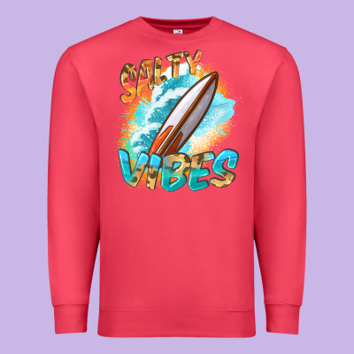 Salty Vibes Premium Sweatshirt Designed By Fadigitalartstudio