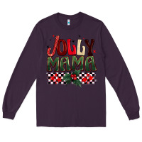 Plum Christmas jolly mama Long Sleeve Tee - BarkalooDesign