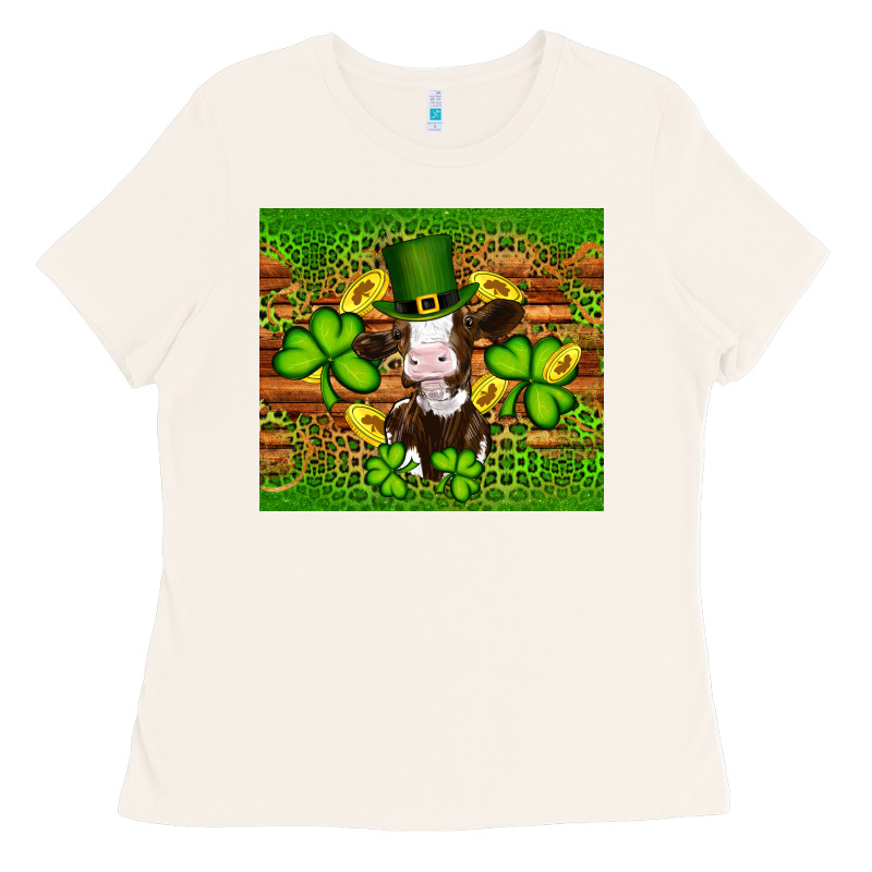 St Patricks Day Cow Ladies Tee by Artiststas | Teevron