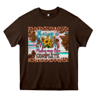 Chocolate Brown being a mom makes my life complete Heavy Core Tee - Artiststas