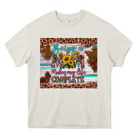 Cream being a mom makes my life complete Heavy Core Tee - Artiststas