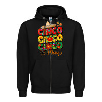 Black cinco cinco cinco de mayo Zipper Hoodie - CowGirlArtShop