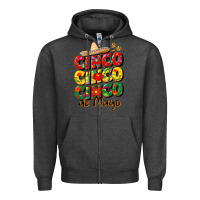 Charcoal Heather cinco cinco cinco de mayo Zipper Hoodie - CowGirlArtShop