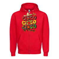 Red cinco cinco cinco de mayo Zipper Hoodie - CowGirlArtShop