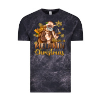 Cloud Black have a melanin christmas black santa Vintage Tee - MaliasSmallBusiness