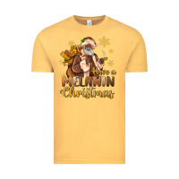 Vintage Mustard have a melanin christmas black santa Vintage Tee - MaliasSmallBusiness