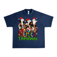 Navy christmas three cows mooey christmas Urban Heavy Tee - MaliasSmallBusiness