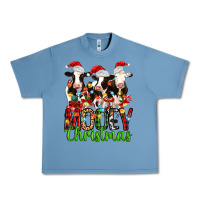 Pebble Blue christmas three cows mooey christmas Urban Heavy Tee - MaliasSmallBusiness
