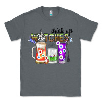 Charcoal Heather Drink Up Witches Classic Tee - CowhideDigitalArt