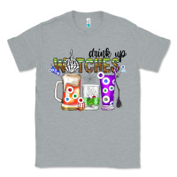Heather Grey Drink Up Witches Classic Tee - CowhideDigitalArt
