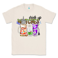 Natural Drink Up Witches Classic Tee - CowhideDigitalArt