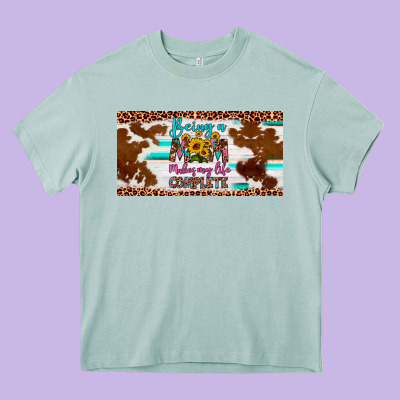 Being A Mom Makes My Life Complete License Plate Heavy Core Tee Designed By Artiststas