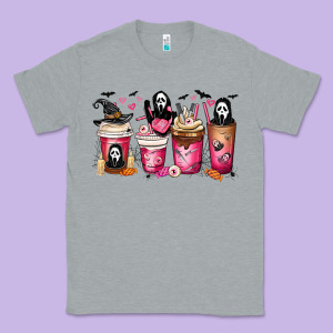 Scream Coffee Cups Classic Tee Designed By Maliassmallbusiness