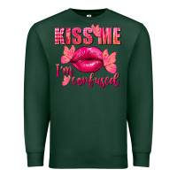 Sports Green Kiss me i'm so confused Valentine's Day Premium Sweatshirt - FaDigitalArtStudio