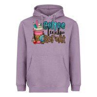 Lavender coffee teach repeat Heavyweight Hoodie - OliviaCreatesArt