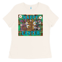 Bone easter happy easter western bunnies daisies Ladies Tee - Artiststas