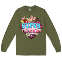 Army Green super teacher Long Sleeve Tee - BarkalooDesign