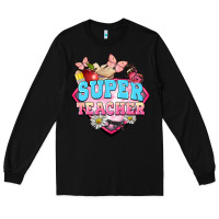 Black super teacher Long Sleeve Tee - BarkalooDesign