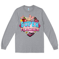 Heather Grey super teacher Long Sleeve Tee - BarkalooDesign