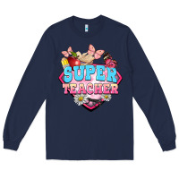 Navy super teacher Long Sleeve Tee - BarkalooDesign