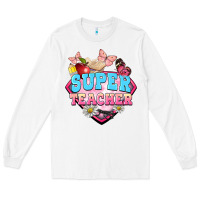 White super teacher Long Sleeve Tee - BarkalooDesign