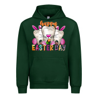 Forest Green Happy Easter Urban Hoodie - CowhideDigitalArt