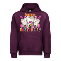 Mauve Wine Happy Easter Urban Hoodie - CowhideDigitalArt