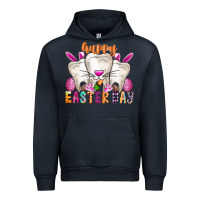 Navy Happy Easter Urban Hoodie - CowhideDigitalArt