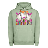 Pigment Oil Green Happy Easter Urban Hoodie - CowhideDigitalArt