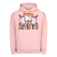 Pigment Salmon Happy Easter Urban Hoodie - CowhideDigitalArt