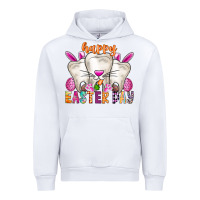 White Happy Easter Urban Hoodie - CowhideDigitalArt