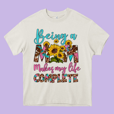 Being A Mom Makes My Life Complete Heavy Core Tee Designed By Artiststas