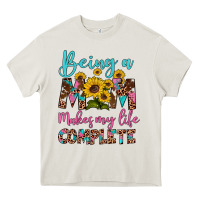 Cream being a mom makes my life complete Heavy Core Tee - Artiststas