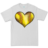 Dove Grey softball heart Premium Tee - LillyAllenDesigns
