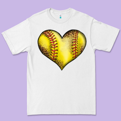 Softball Heart Premium Tee Designed By Lillyallendesigns