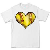 White softball heart Premium Tee - LillyAllenDesigns