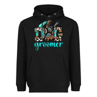 Black western dog groomer Heavyweight Hoodie - OliviaCreatesArt