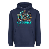 Navy western dog groomer Heavyweight Hoodie - OliviaCreatesArt