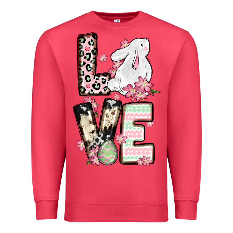 Love Easter Bunny Premium Sweatshirt by OliviaCreatesArt | Teevron