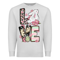 Dove Grey Love Easter bunny Premium Sweatshirt - OliviaCreatesArt
