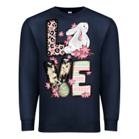 Navy Love Easter bunny Premium Sweatshirt - OliviaCreatesArt