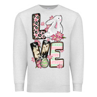 Oatmeal Heather Love Easter bunny Premium Sweatshirt - OliviaCreatesArt