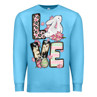 Ocean Blue Love Easter bunny Premium Sweatshirt - OliviaCreatesArt