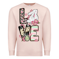 Pale Pink Love Easter bunny Premium Sweatshirt - OliviaCreatesArt