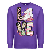 Purple Love Easter bunny Premium Sweatshirt - OliviaCreatesArt