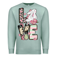 Seafoam Love Easter bunny Premium Sweatshirt - OliviaCreatesArt