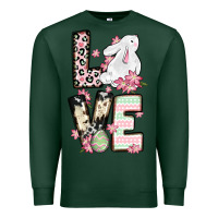 Sports Green Love Easter bunny Premium Sweatshirt - OliviaCreatesArt