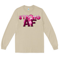 Mushroom strong af breast cancer Long Sleeve Tee - BarkalooDesign