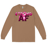 Toasted Coconut strong af breast cancer Long Sleeve Tee - BarkalooDesign